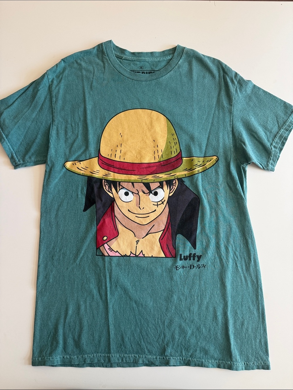 Ripple Junction Teal Luffy Graphic Tee Adult Men’s Women Sz M Like New Condition